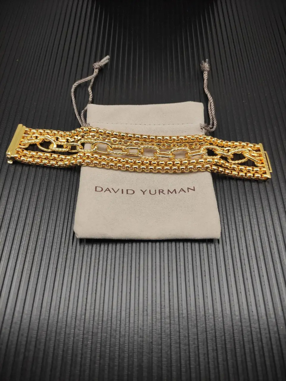 David Yurman Gold Multi-Chain Bracelet